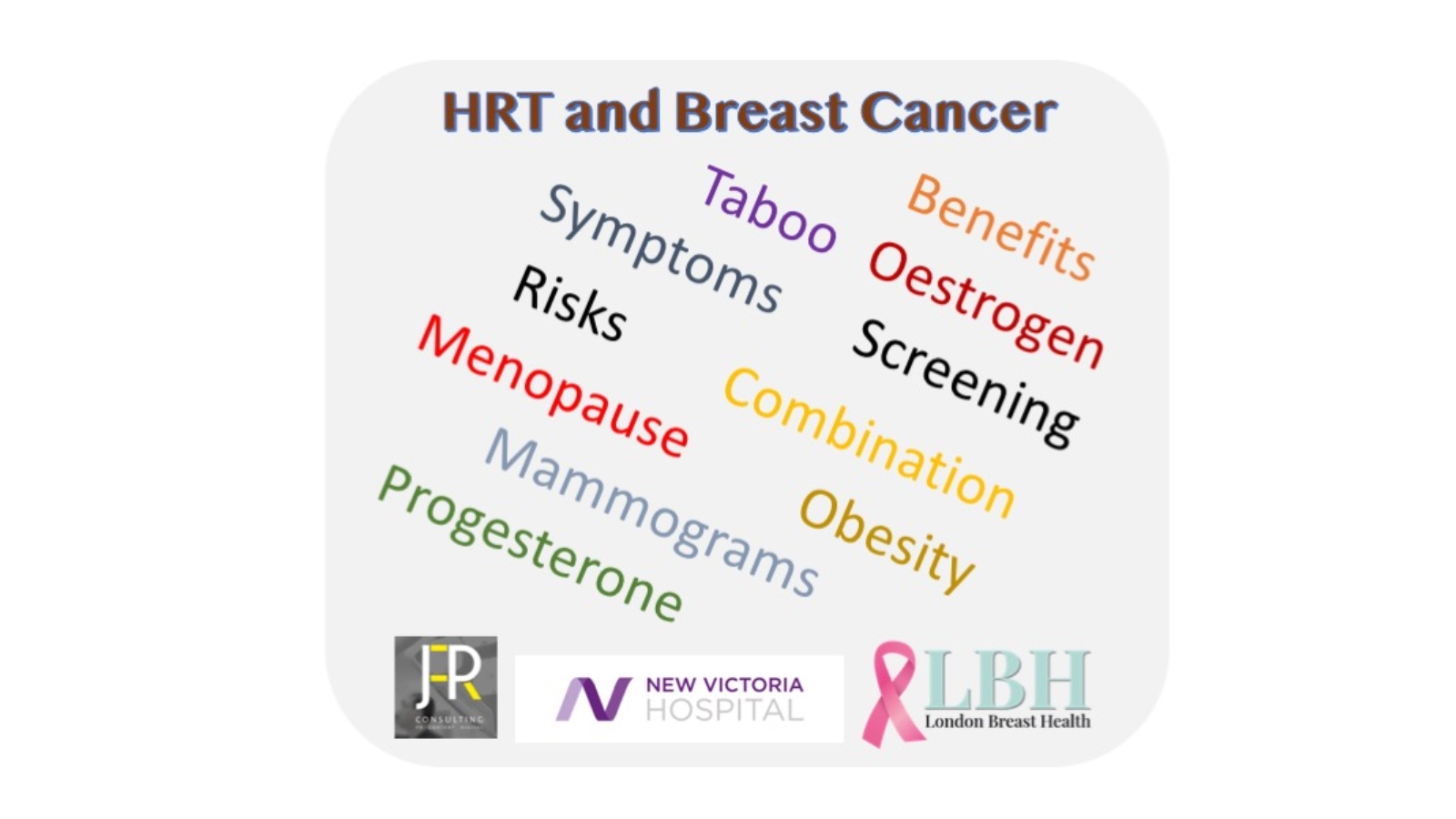 Talk on HRT and Breast Cancer with Kate Panter