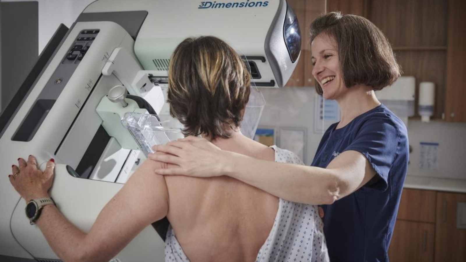 OneWelbeck mammographer with patient