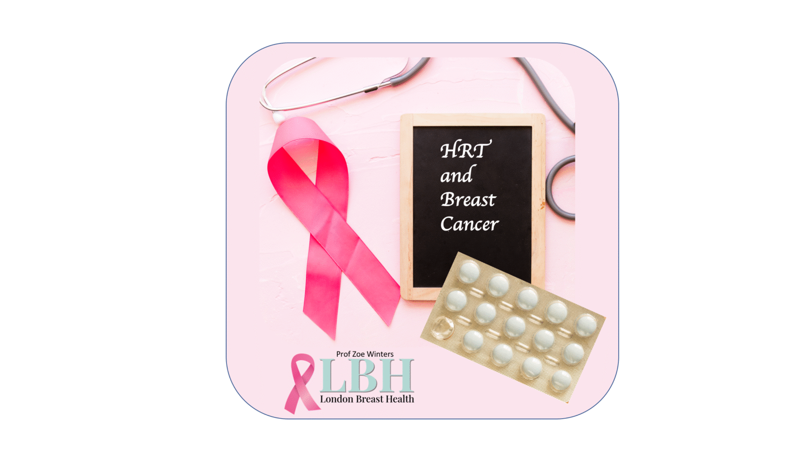 Image showing HRT on a noticeboard and pills