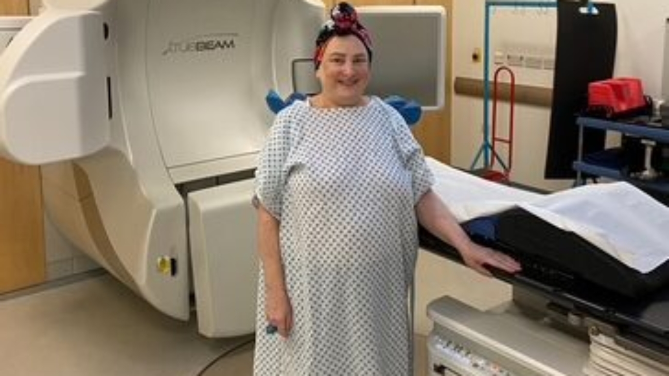 Helen at radiotherapy
